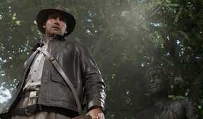 A screenshot of Indy holding his whip in Indiana Jones and the Great Circle