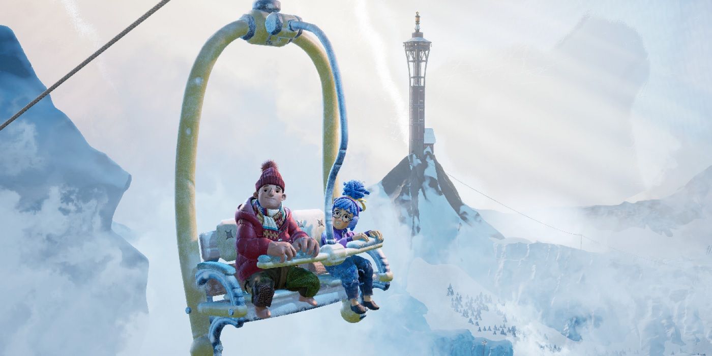 A snowy level in It Takes Two
