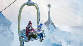A snowy level in It Takes Two
