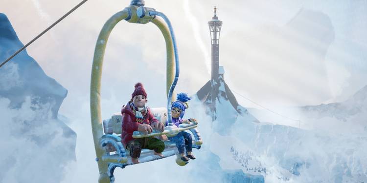 A snowy level in It Takes Two