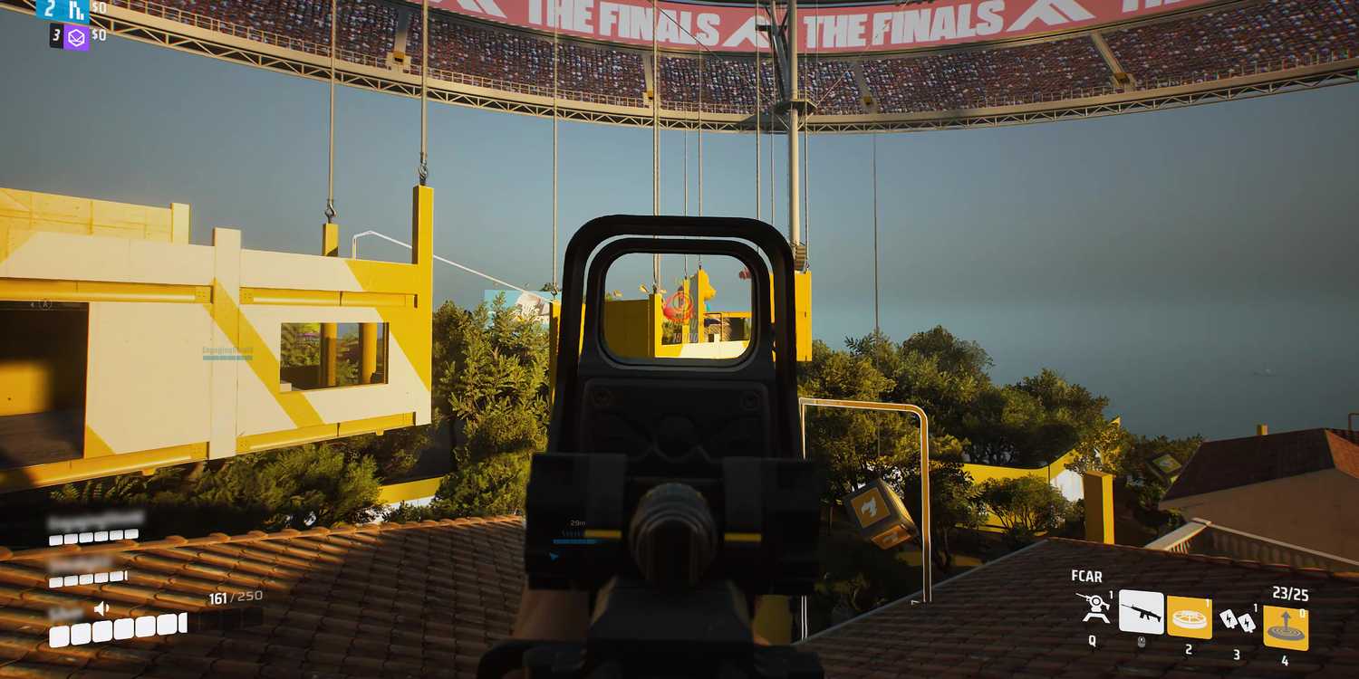 Aiming a gun in the finals