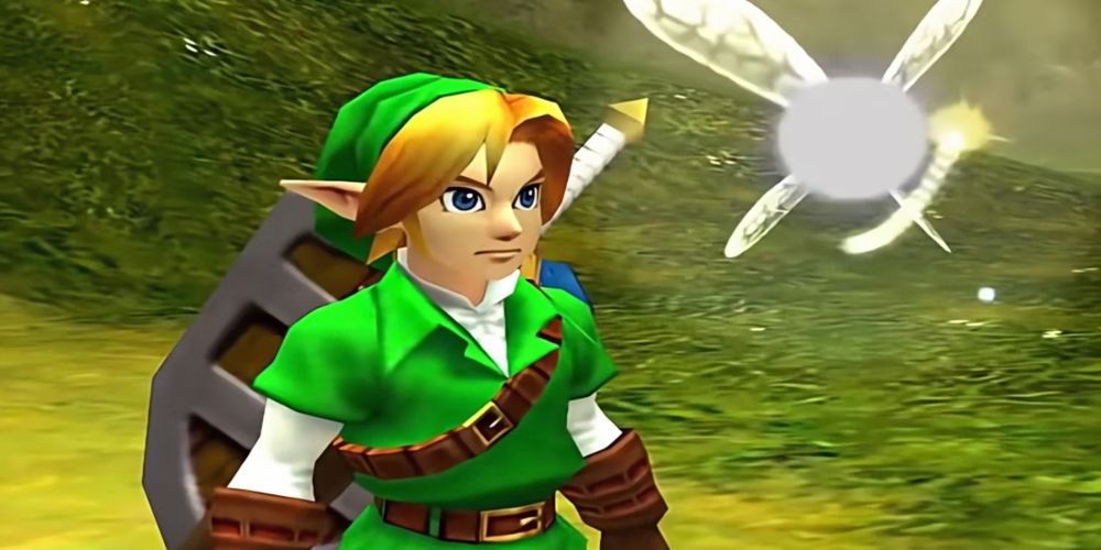 A screenshot of Link and Navi talking to each other