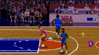 NBA Jam, player holding a basketball