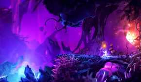 Ori next to a glowing red light