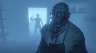 Screenshot from Phasmophobia video game of ghost with spikes coming out of his head and a bloody face.