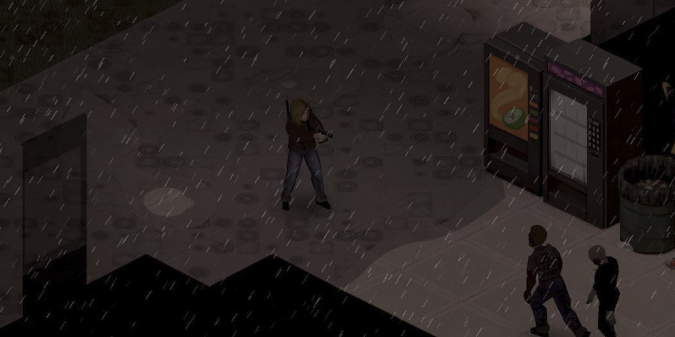 Fighting in the rain in Project Zomboid