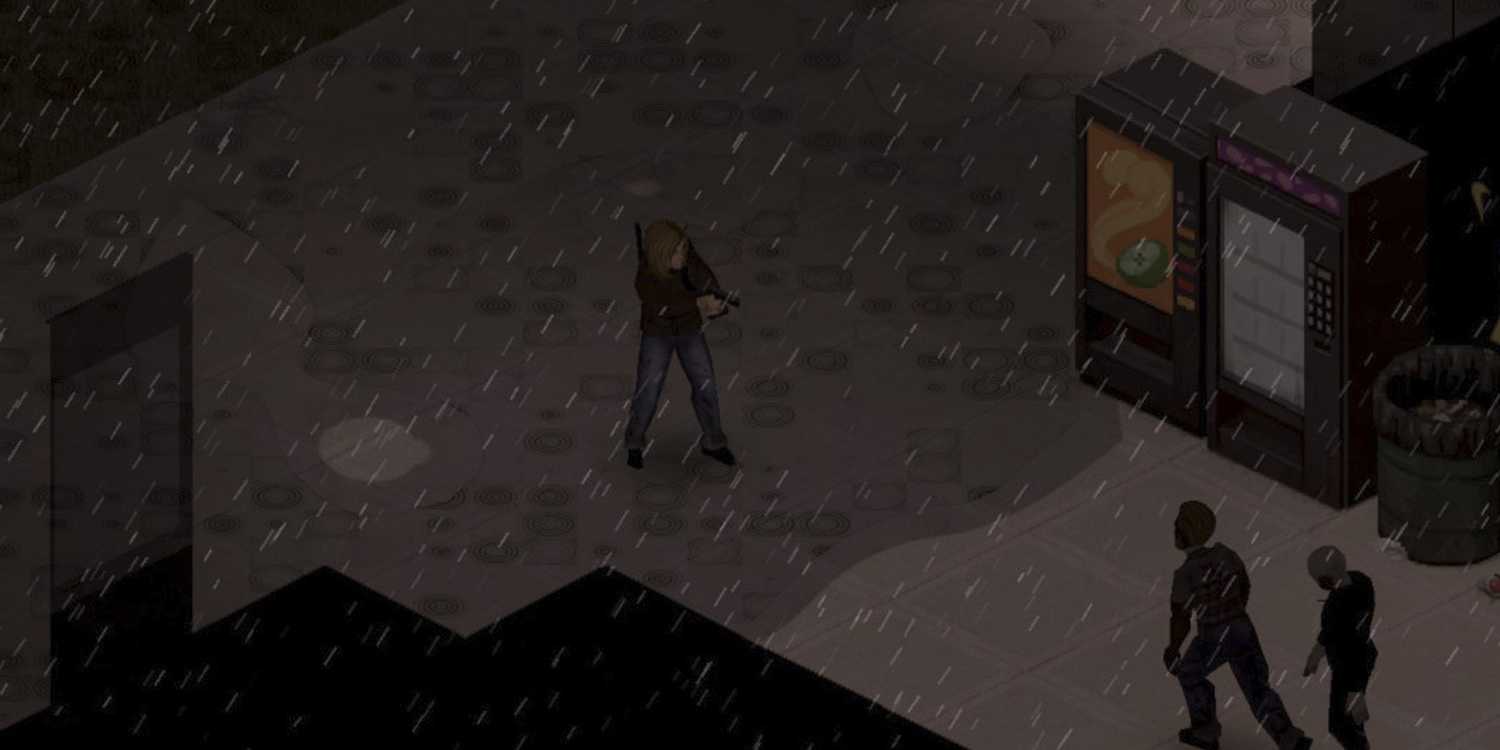 Fighting in the rain in Project Zomboid