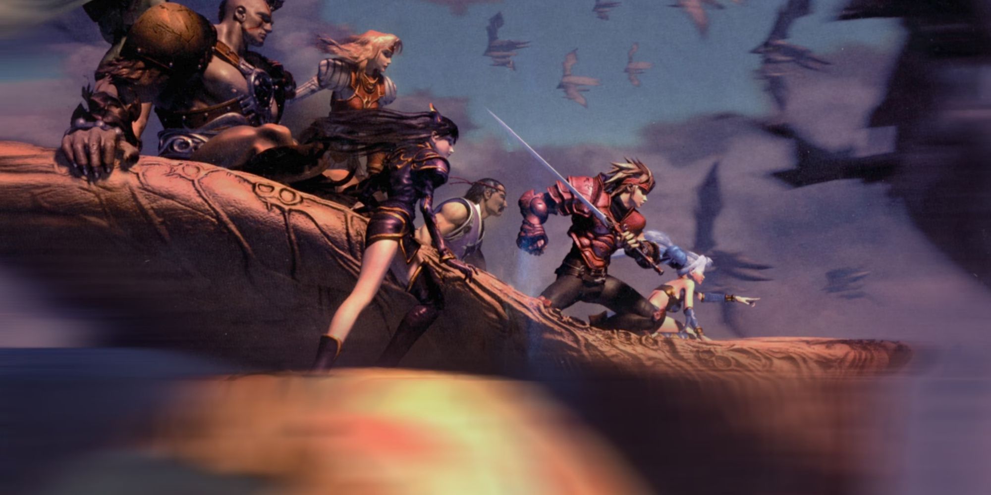 The key art of the main party in The Legend of Dragoon