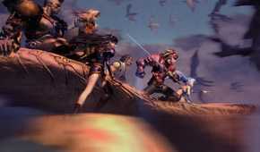 The key art of the main party in The Legend of Dragoon