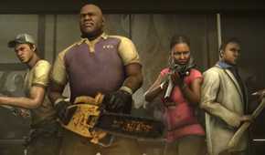 Screenshot of the four survivors in Left 4 Dead 2