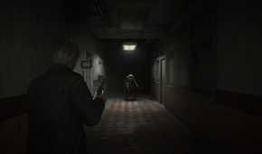 James fighting a nurse in a corridor