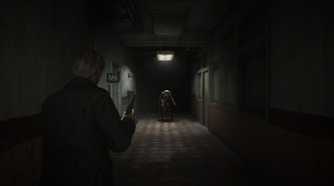 James fighting a nurse in a corridor