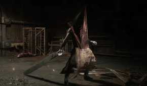 A close-up of pyramid head in Silent Hill 2