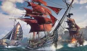 A ship battle in Skull and Bones