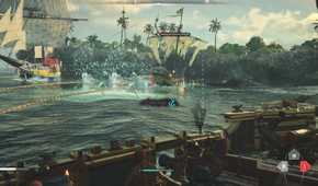 Boarding a ship in skull and bones