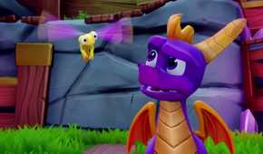 Spyro talking to a flying creature