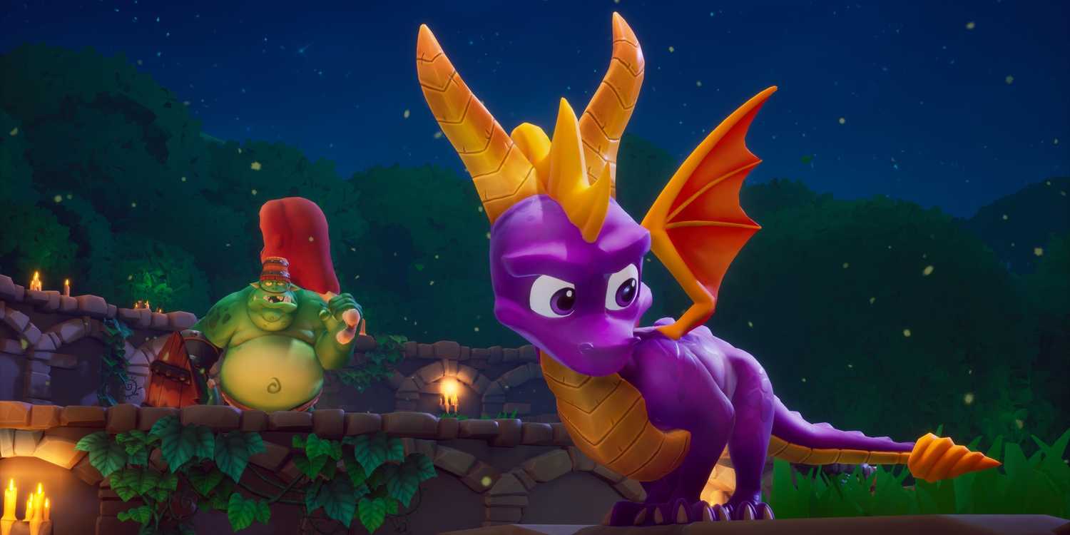 Spyro looking down to the ground