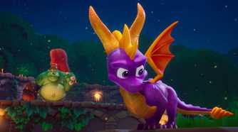 Spyro looking down to the ground