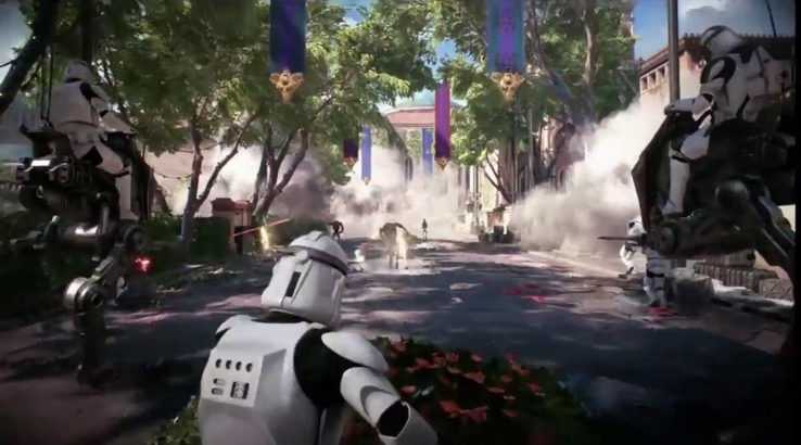 A screenshot of gameplay from EA's Star Wars Battlefront 2