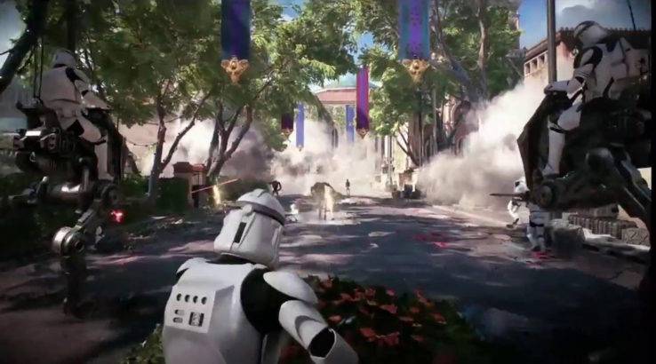 A screenshot of gameplay from EA's Star Wars Battlefront 2