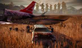 A car driving through a field in State of Decay