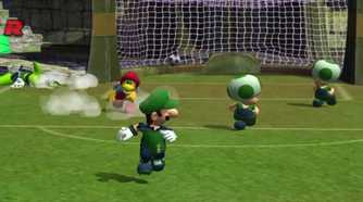 super mario strikers luigi running