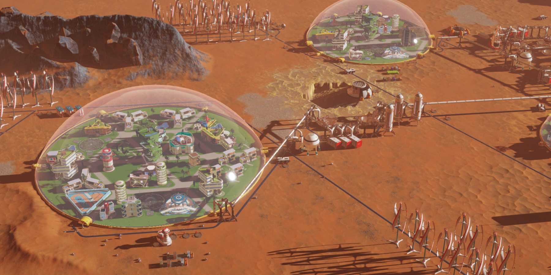 connecting cities in Surviving Mars