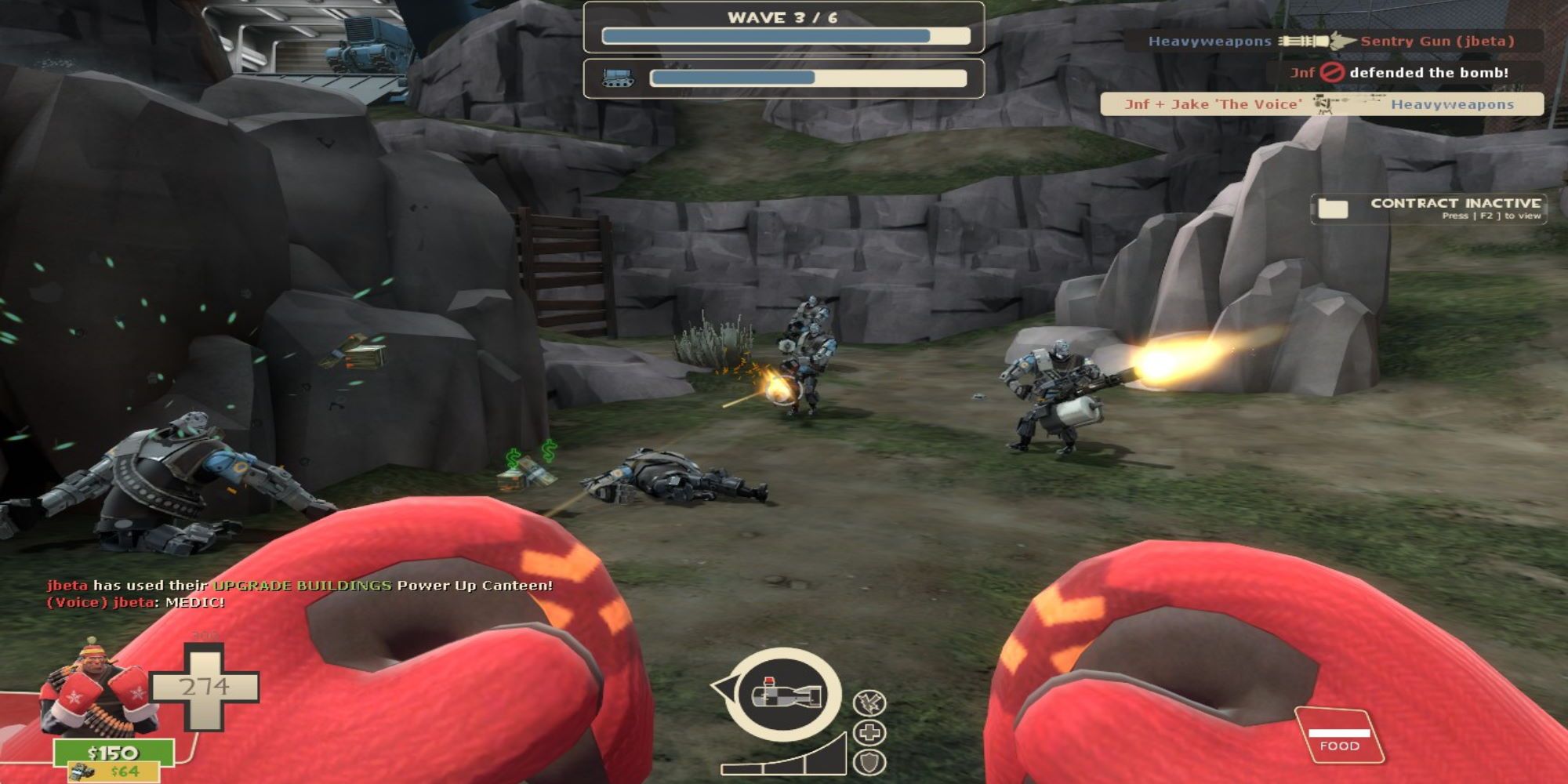 A team fortress 2 character with punch mittens on