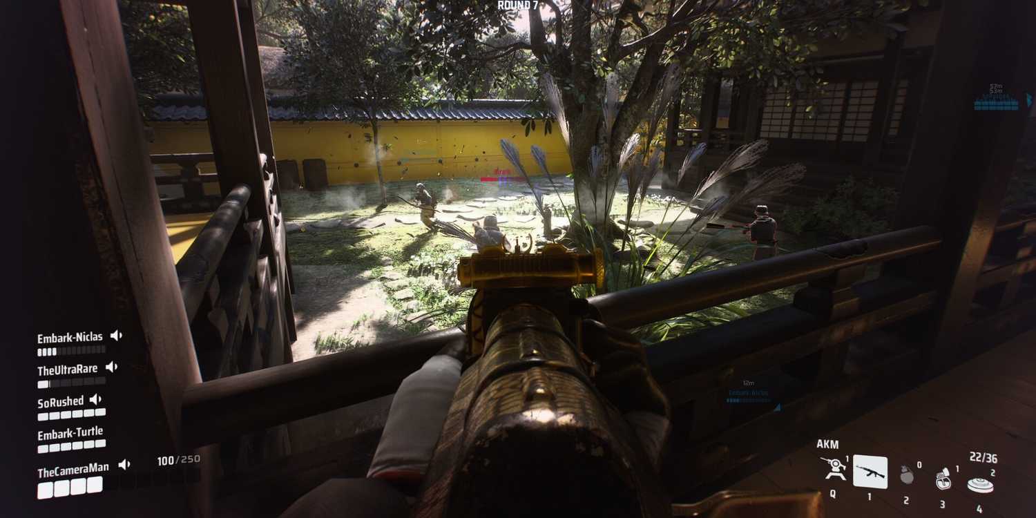 shooting enemies in The finals