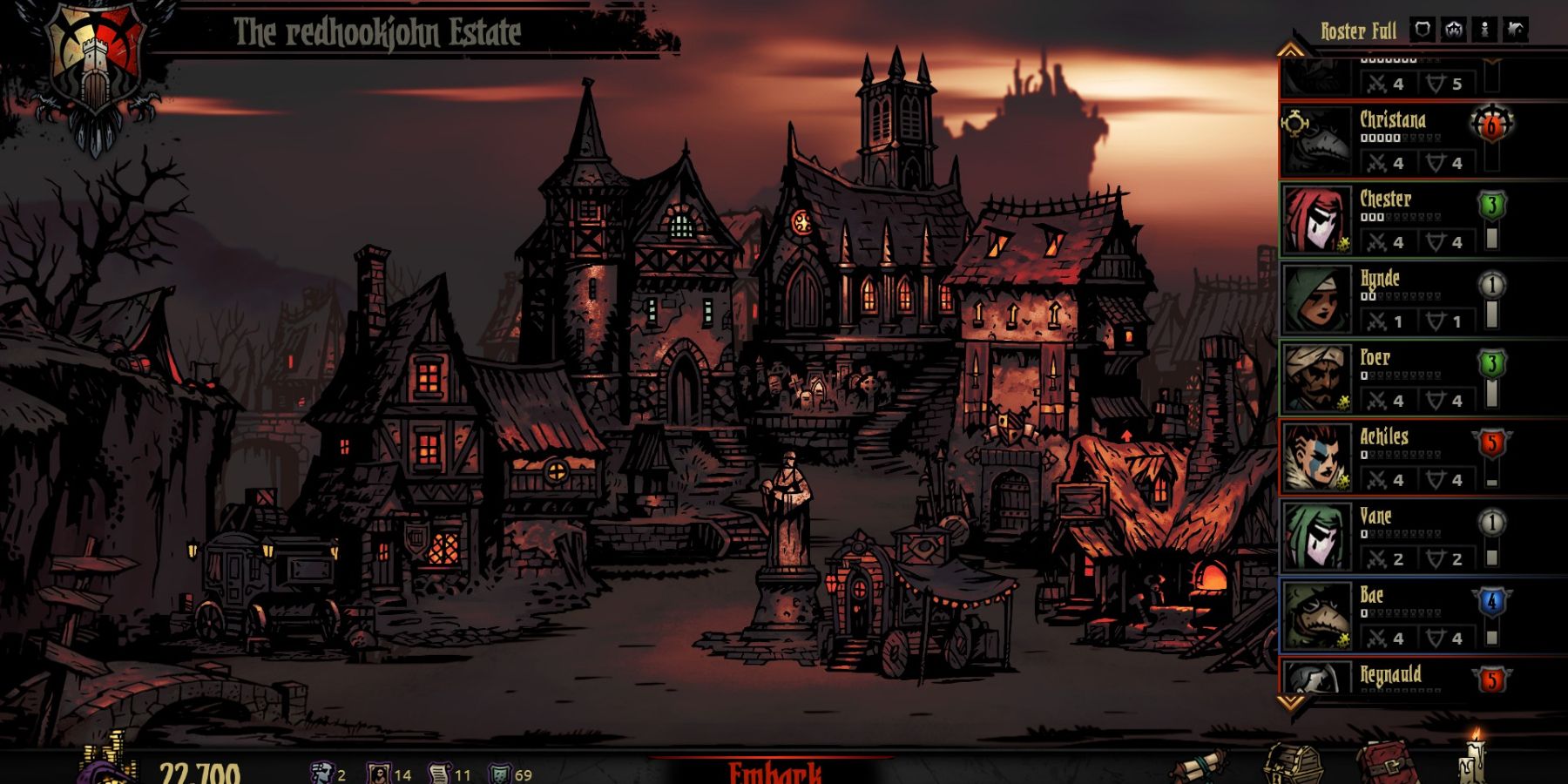 The hamlet in Darkest Dungeon