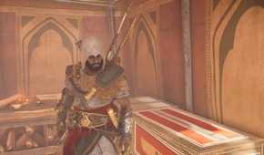 assassin's creed origins, Bayek in a small room