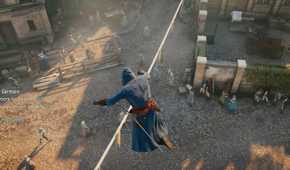 assasssin's creed unity jumping over a crowd