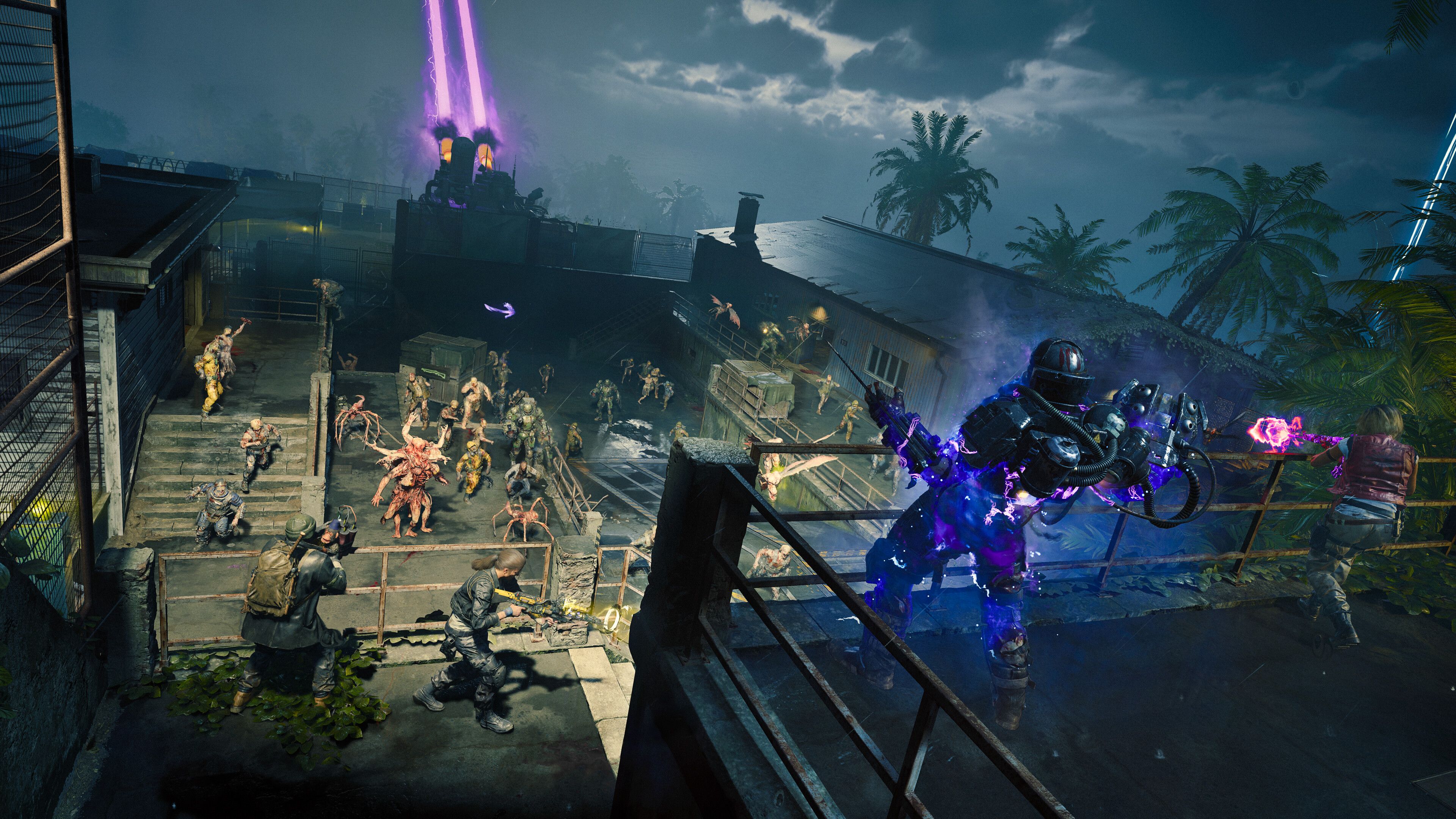 blops 6 island zombies map showing the courtyard full of zombies