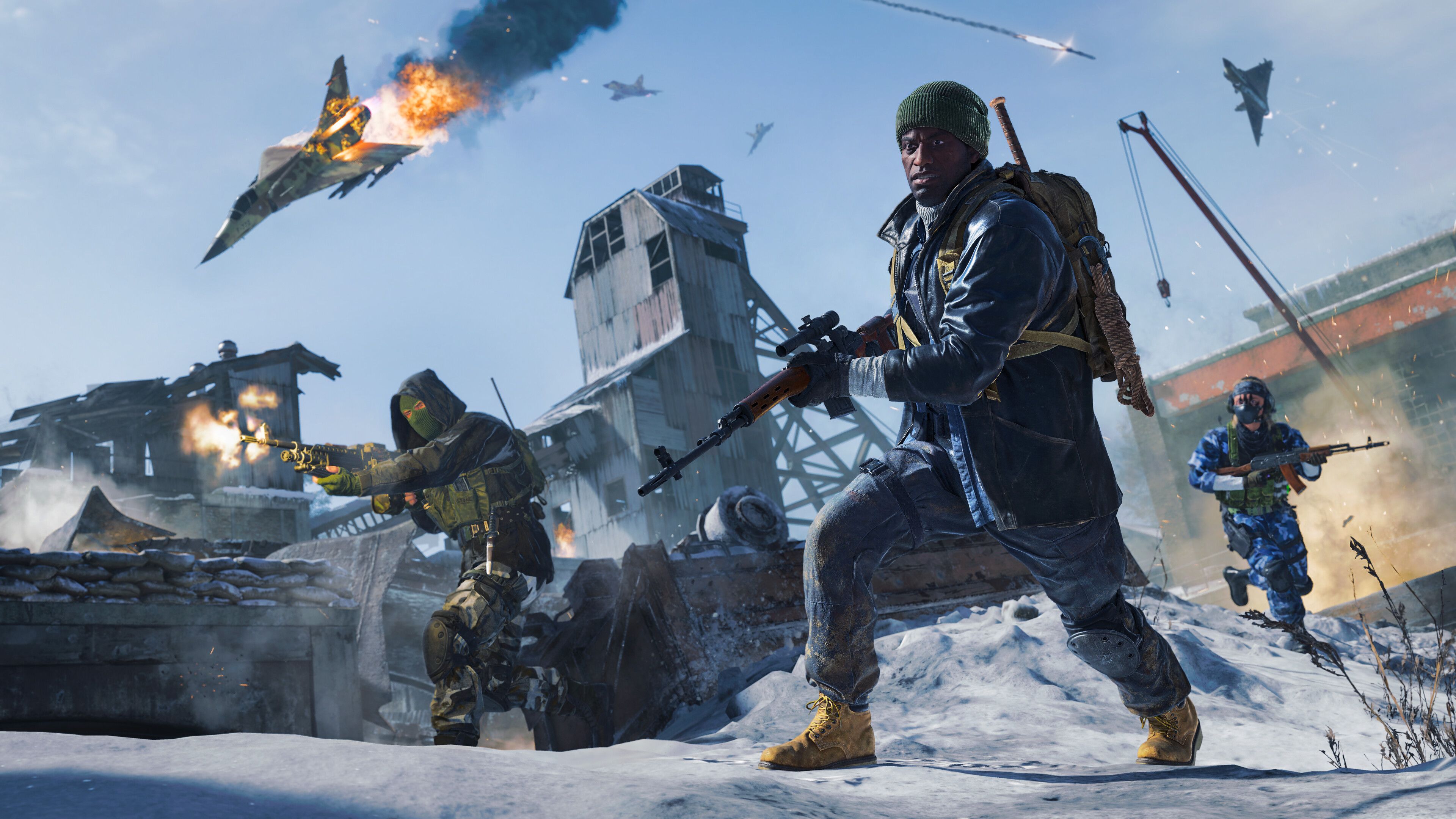 Black Ops 6 soldiers in snow level