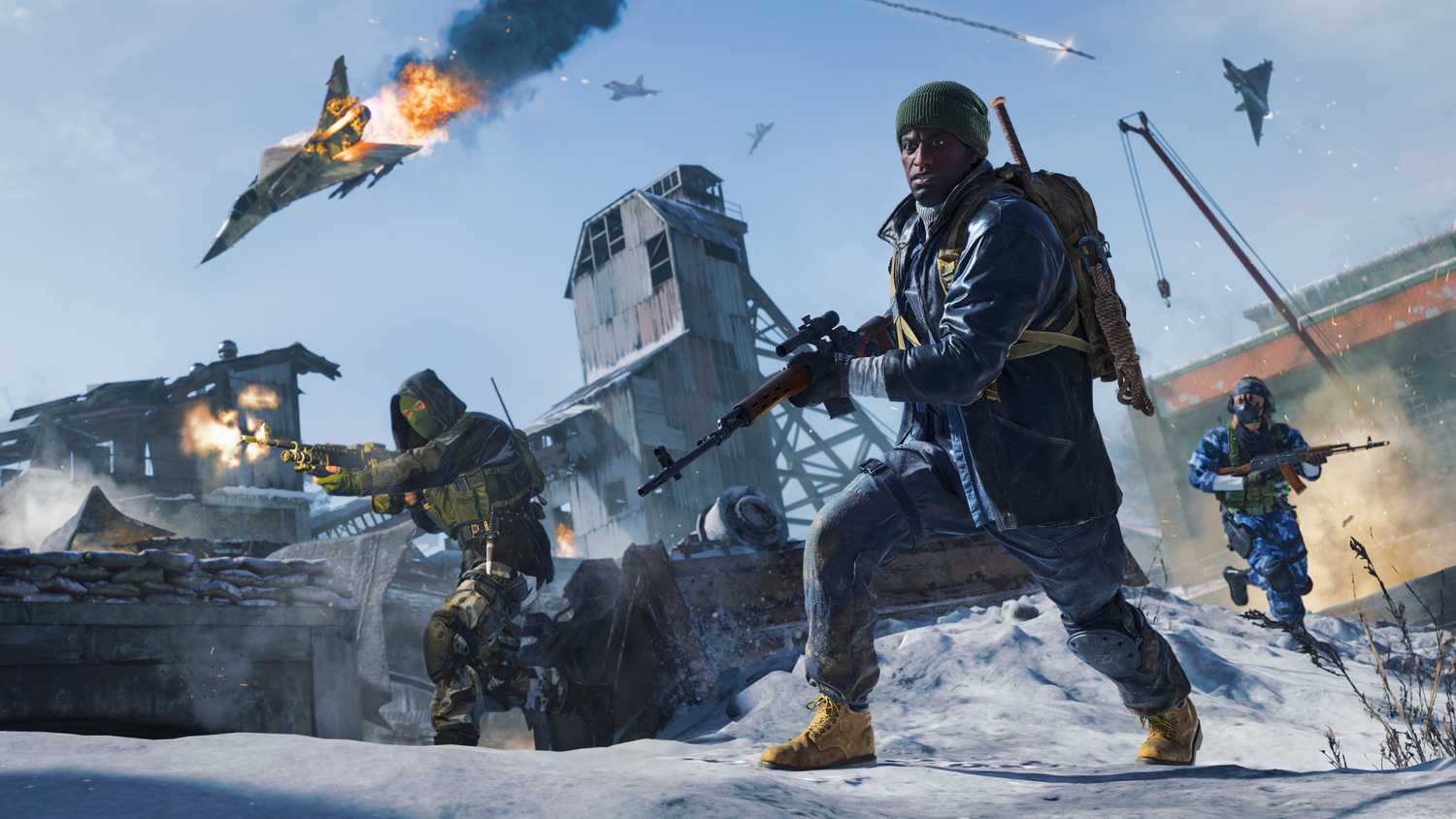 Black Ops 6 soldiers in snow level