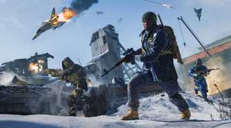 Black Ops 6 soldiers in snow level