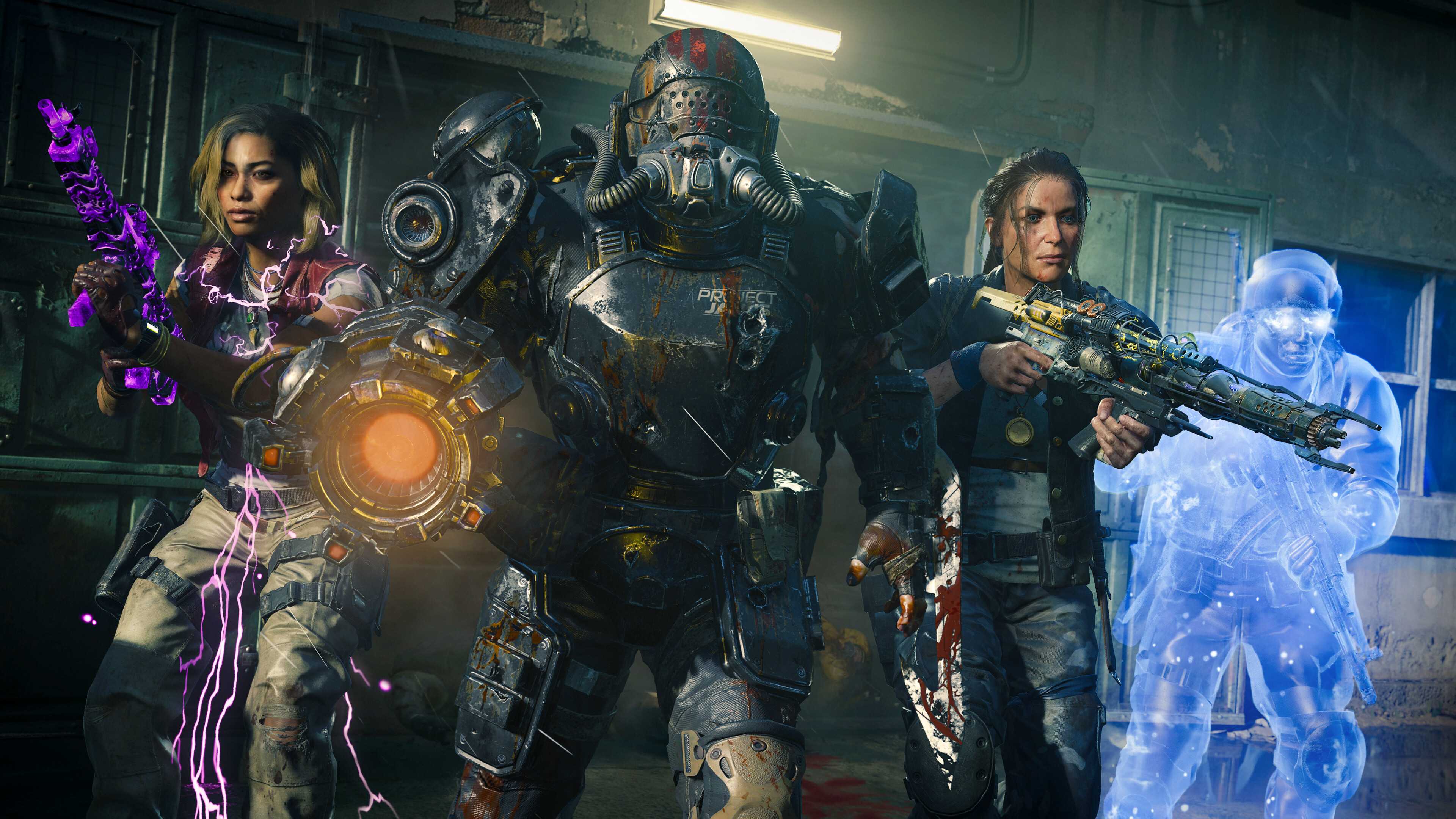 black op 6 four operators standing together in zombies mode