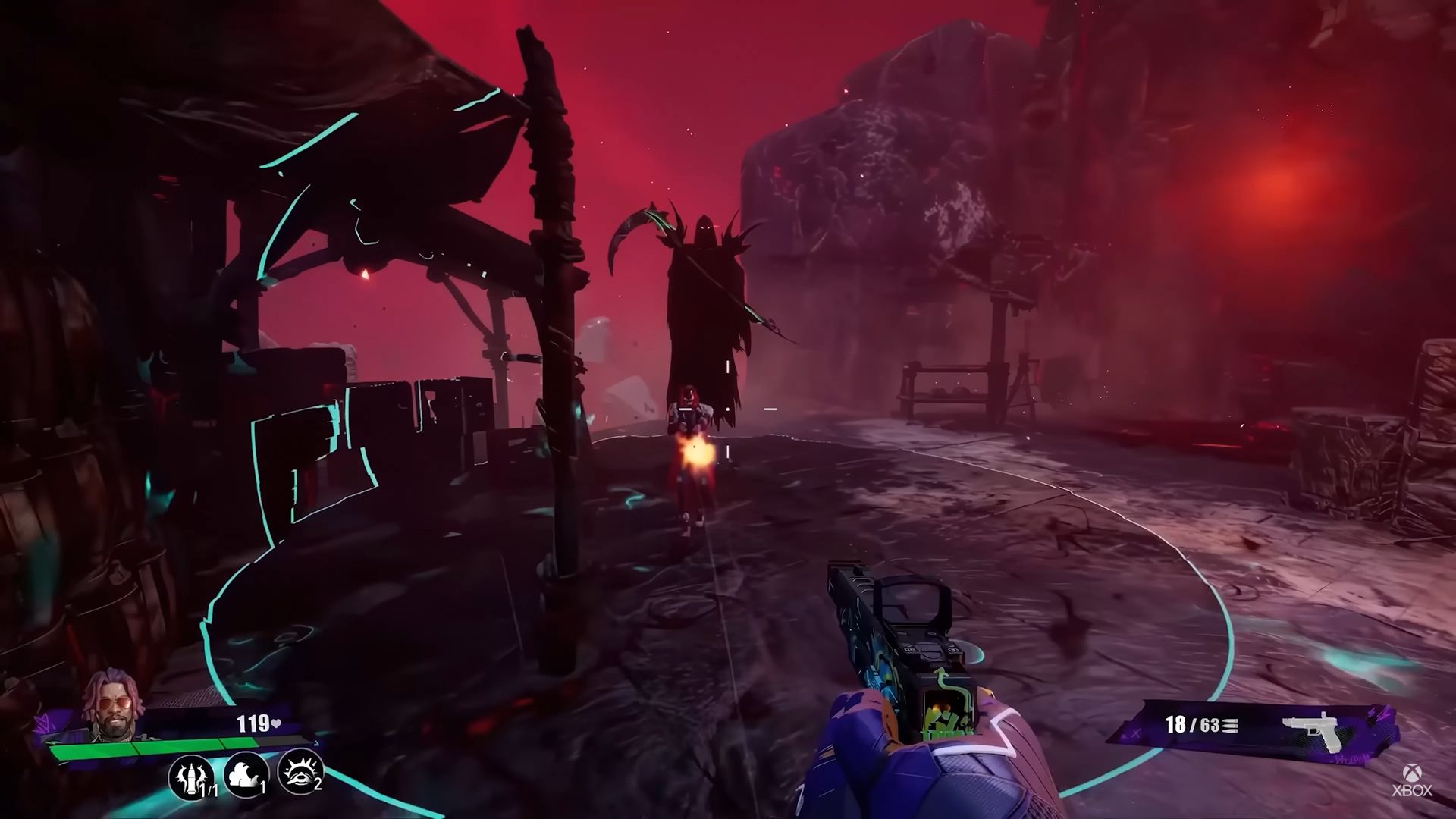 fragpunk showing a shard card, Death's Embrace, in use
