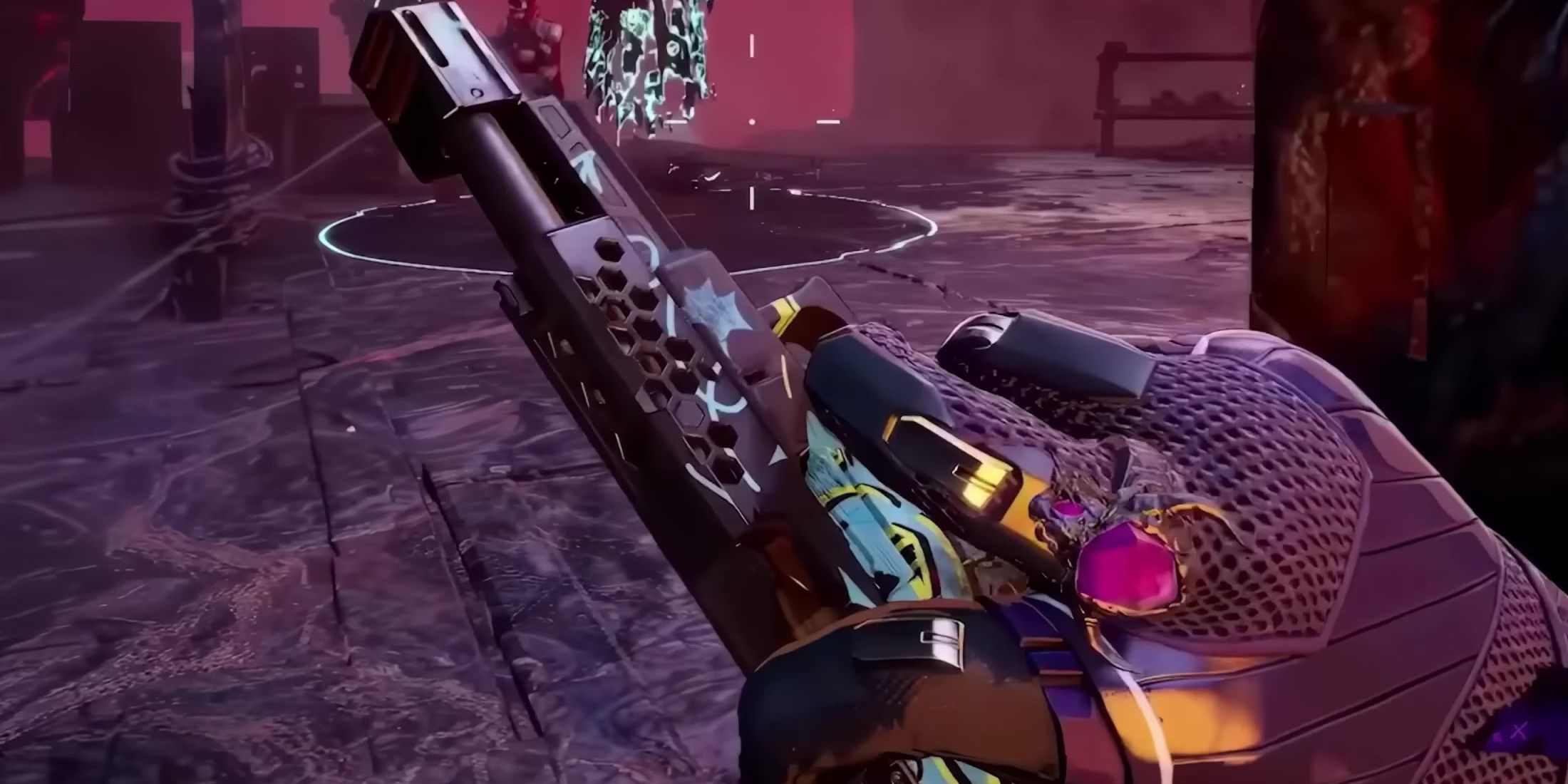 fragpunk gameplay showing a pistol in first-person