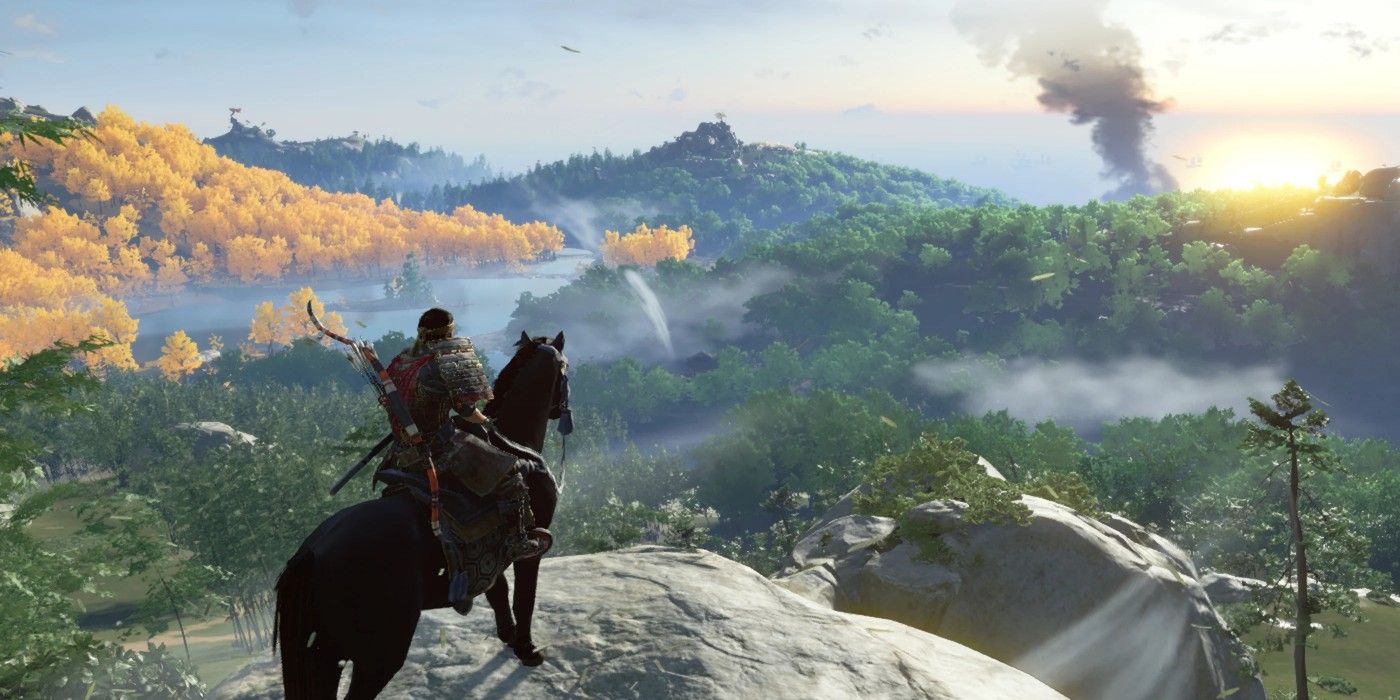 A screenshot of gameplay from Ghost of Tsushima