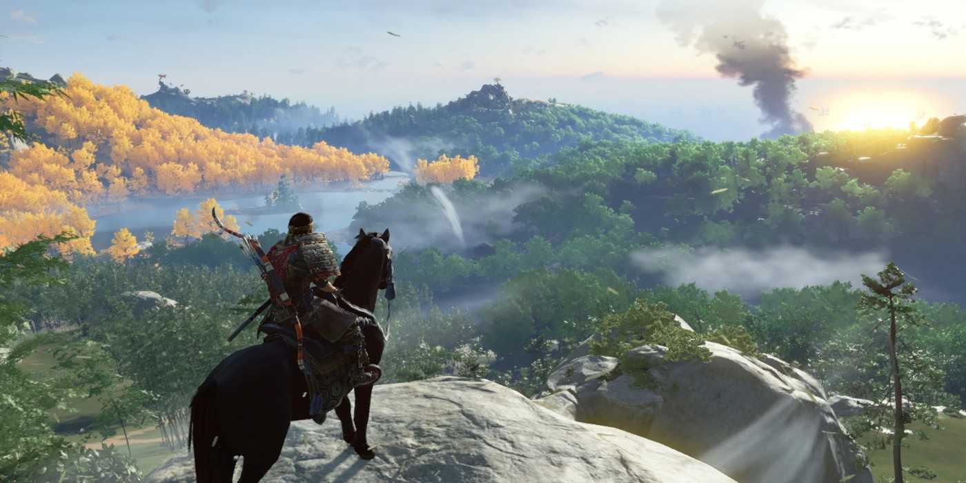 A screenshot of gameplay from Ghost of Tsushima