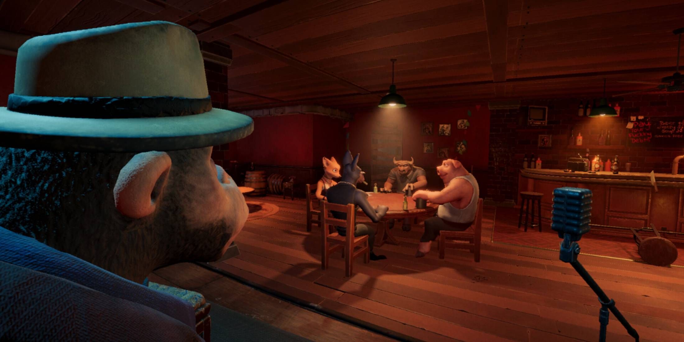 A detective watching over a poker game