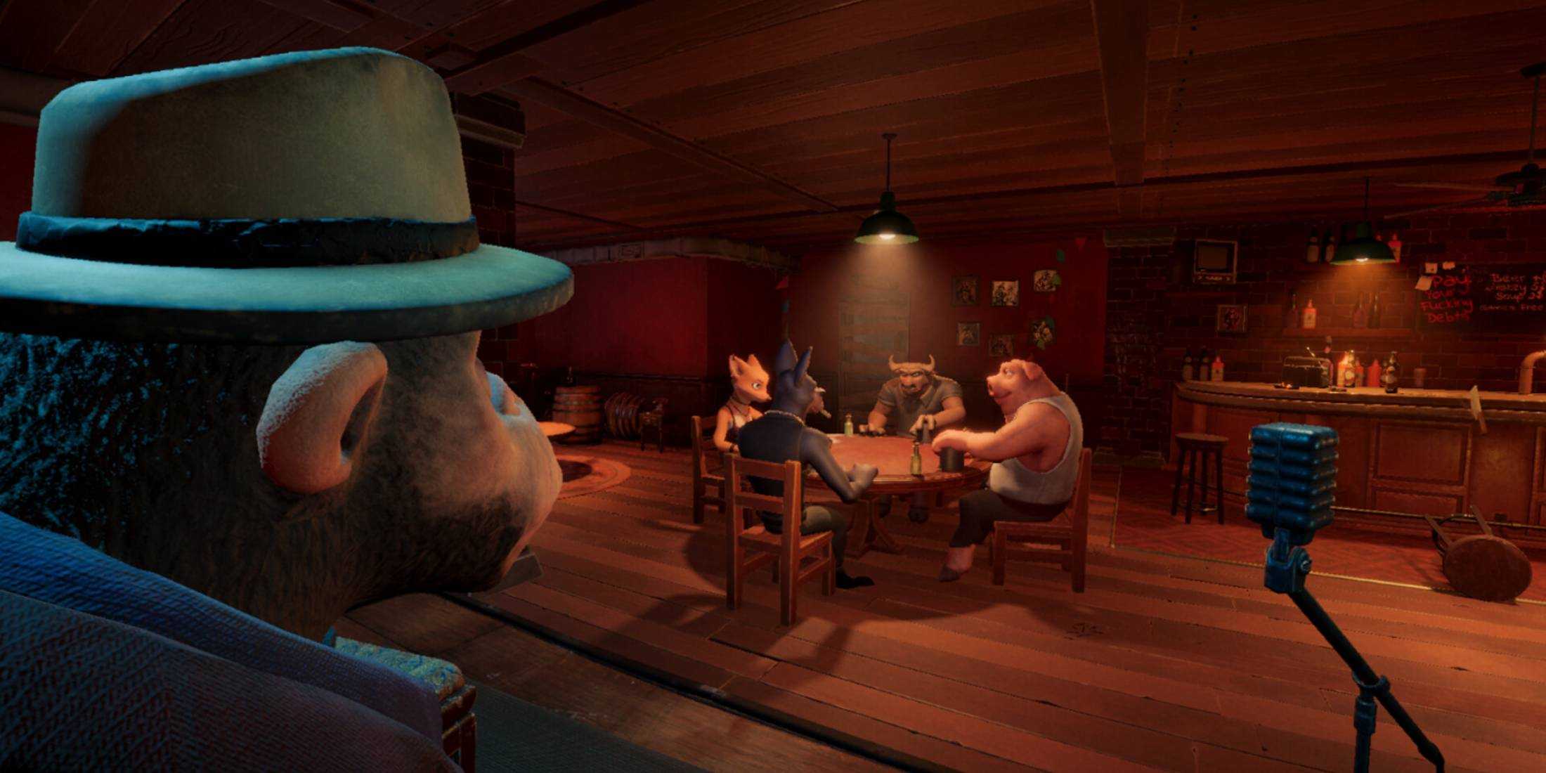A detective watching over a poker game