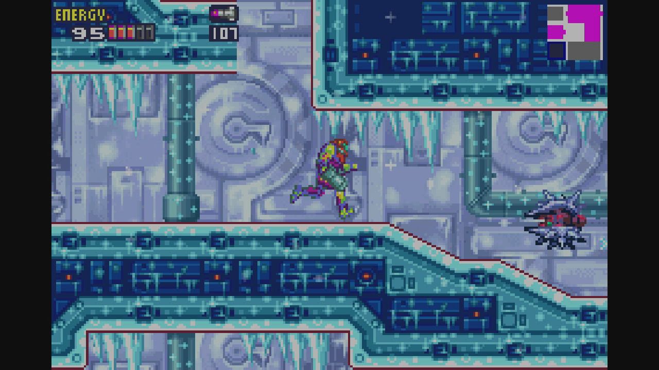 A screenshot of gameplay from Metroid Fusion