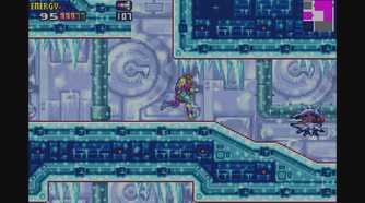 A screenshot of gameplay from Metroid Fusion