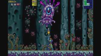 A screenshot of gameplay from Metroid Fusion