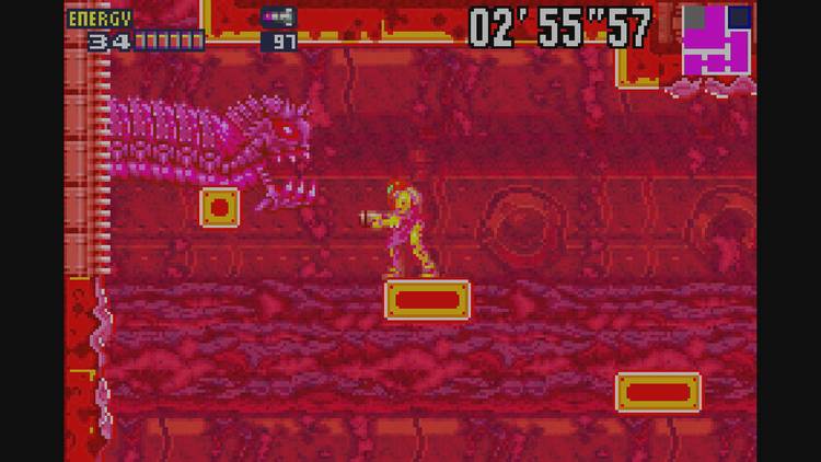 A screenshot of gameplay from Metroid Fusion