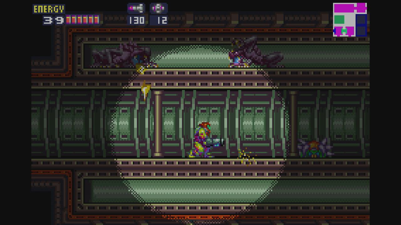 A screenshot of gameplay from Metroid Fusion