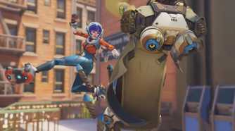 overwatch 2 Juno flying through the air