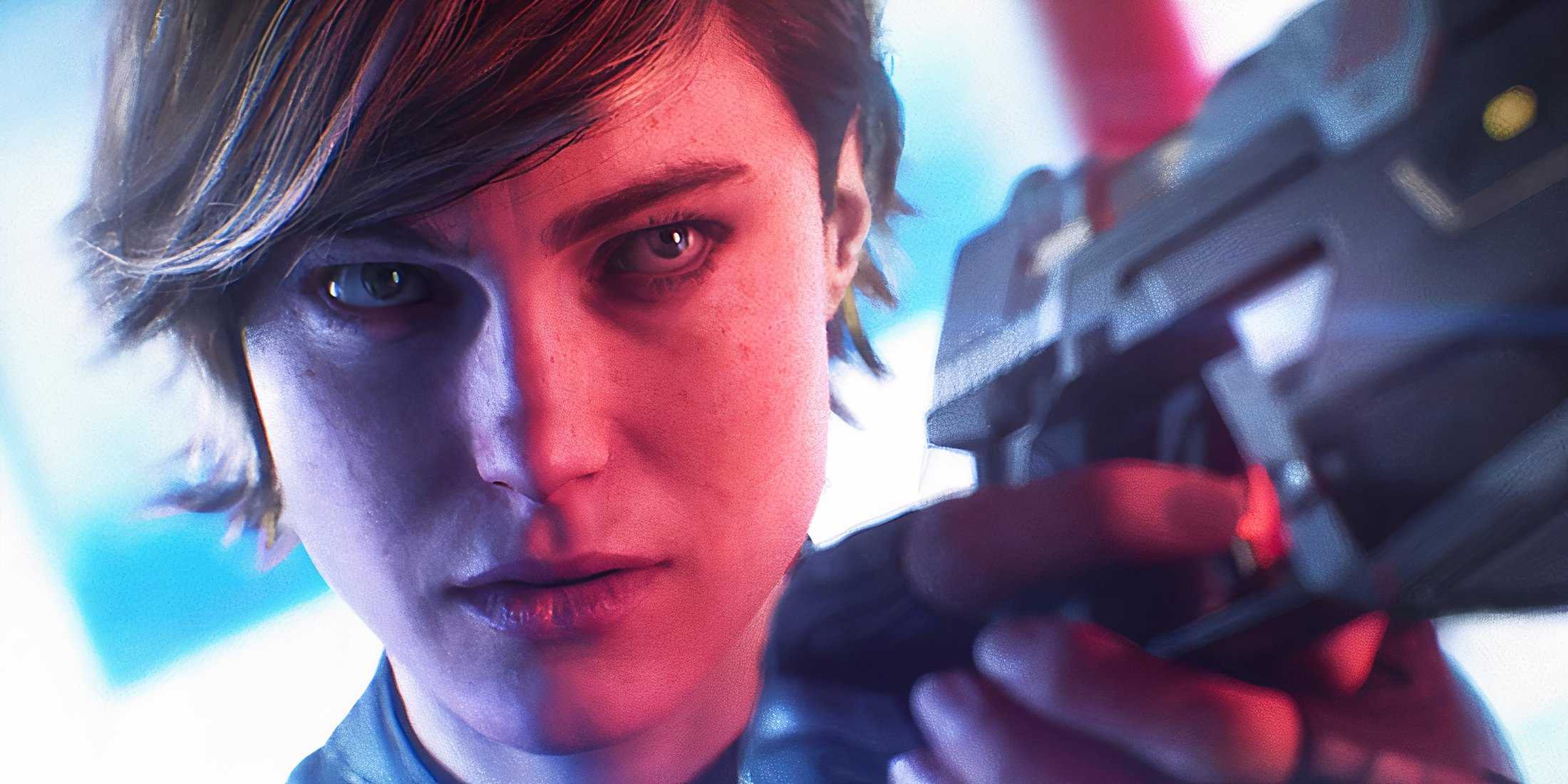Perfect Dark Joanna Dark holding a gun